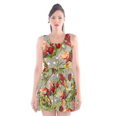 Fruit Blossom Gray Scoop Neck Skater Dress by snowwhitegirl