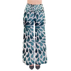 Teal Abstract Swirl Drops So Vintage Palazzo Pants by snowwhitegirl