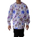 Blue Vintage Flowers Hooded Windbreaker (Kids) View1