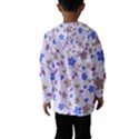 Blue Vintage Flowers Hooded Windbreaker (Kids) View2