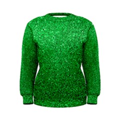 Green Glitter Women s Sweatshirt by snowwhitegirl