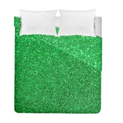 Green Glitter Duvet Cover Double Side (full/ Double Size) by snowwhitegirl