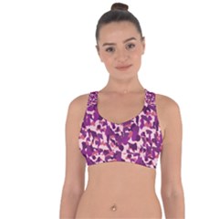 Pink Camo Cross String Back Sports Bra by snowwhitegirl