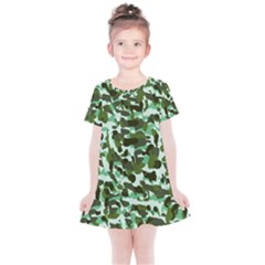 Green Camo Kids  Simple Cotton Dress by snowwhitegirl