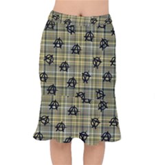 Yellow Plaid Anarchy Mermaid Skirt by snowwhitegirl