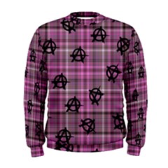 Pink  Plaid Anarchy Men s Sweatshirt by snowwhitegirl