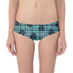 Aqua  Plaid Anarchy Classic Bikini Bottoms by snowwhitegirl