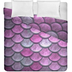 Pink Mermaid Scale Duvet Cover Double Side (king Size) by snowwhitegirl