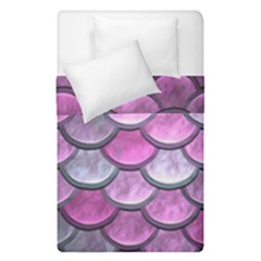 Pink Mermaid Scale Duvet Cover Double Side (single Size) by snowwhitegirl