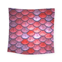 Red Mermaid Scale Square Tapestry (small) by snowwhitegirl