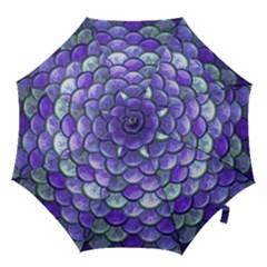 Blue Purple Mermaid Scale Hook Handle Umbrellas (large) by snowwhitegirl