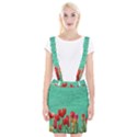 Green Denim Flowers Braces Suspender Skirt View1