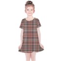 Peach  Plaid Kids  Simple Cotton Dress View1