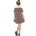 Peach  Plaid Kids  Simple Cotton Dress View2