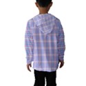 Pink Blue Plaid Hooded Windbreaker (Kids) View2