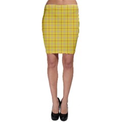 Yellow Sun Plaid Bodycon Skirt by snowwhitegirl