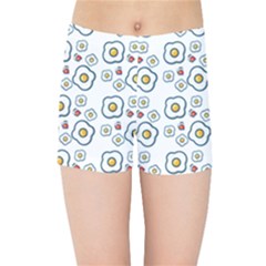 Eggs White Kids Sports Shorts by snowwhitegirl