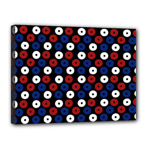 Eye Dots Red Blue Canvas 16  X 12  by snowwhitegirl