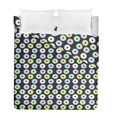 Eye Dots Grey Pastel Duvet Cover Double Side (full/ Double Size) by snowwhitegirl