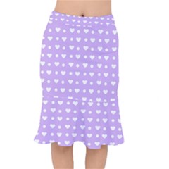 Hearts Dots Purple Mermaid Skirt by snowwhitegirl