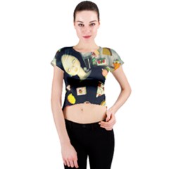 Food Crew Neck Crop Top by snowwhitegirl