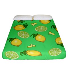 Lemons And Limes Fitted Sheet (california King Size) by snowwhitegirl