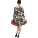 Fruit Branches Green Ruffle Dress View2