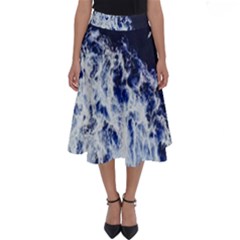 Blue Waves Sea Perfect Length Midi Skirt by snowwhitegirl