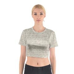 Handwritten Letter 2 Cotton Crop Top by vintage2030