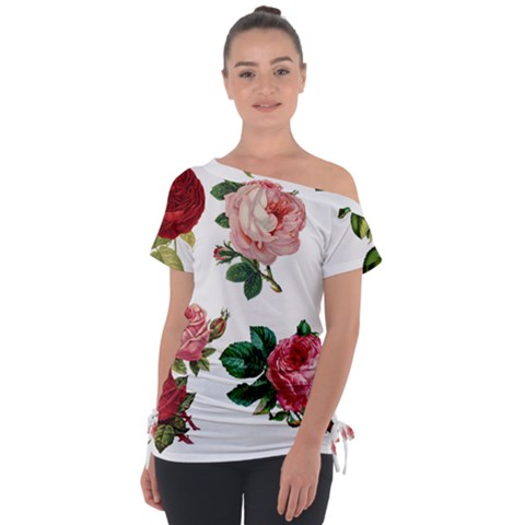 Roses 1770165 1920 Tie-up Tee by vintage2030