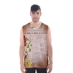 Letter Floral Men s Basketball Tank Top by vintage2030