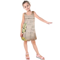 Letter Floral Kids  Sleeveless Dress by vintage2030