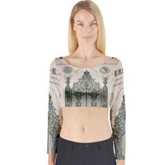 Building News Long Sleeve Crop Top by vintage2030