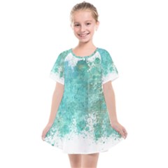 Splash Teal Kids  Smock Dress by vintage2030