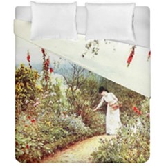 Lady And Scenery Duvet Cover Double Side (california King Size) by vintage2030