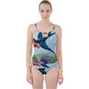 Blue Bird Cut Out Top Tankini Set View1