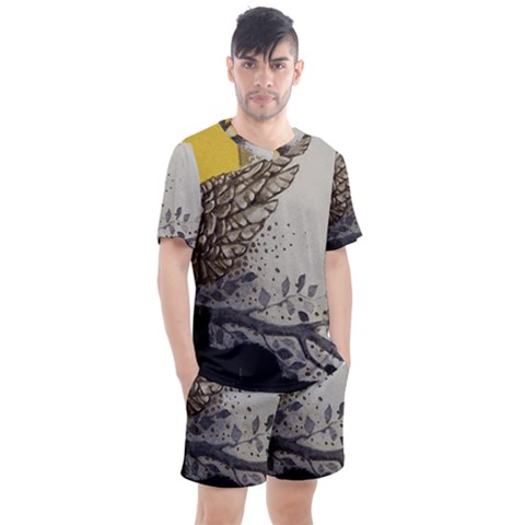 Owl 1462736 1920 Men s Mesh Tee And Shorts Set by vintage2030