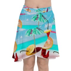 Red Chili Peppers On The Beach Chiffon Wrap by FunnyCow