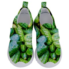 Pile Of Green Cucumbers Velcro Strap Shoes by FunnyCow