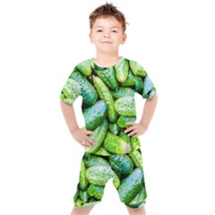 Pile Of Green Cucumbers Kid s Set by FunnyCow