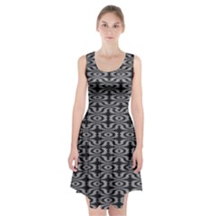 Monochrome Centipede Arabesque Racerback Midi Dress by linceazul