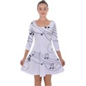 music partition Quarter Sleeve Skater Dress View1