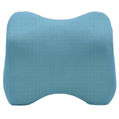 Oktoberfest Bavarian Blue Mini Houndstooth Check Velour Head Support Cushion by PodArtist