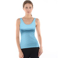 Oktoberfest Bavarian Blue Houndstooth Check Tank Top by PodArtist