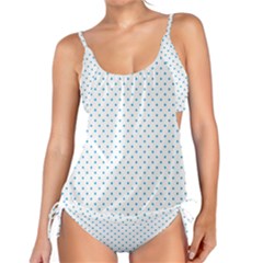 Mini Oktoberfest Bavarian Blue Polkadots On White Tankini Set by PodArtist