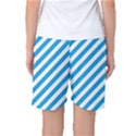 Oktoberfest Bavarian Blue and White Candy Cane Stripes Women s Basketball Shorts View2