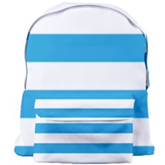 Oktoberfest Bavarian Blue And White Large Cabana Stripes Giant Full Print Backpack by PodArtist