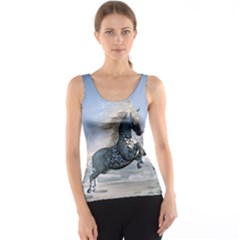 Wonderful Wild Fantasy Horse On The Beach Tank Top by FantasyWorld7