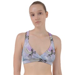 Cute Little Pegasus In The Sky, Cartoon Sweetheart Sports Bra by FantasyWorld7