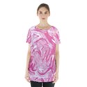 Pink Marble Painting Texture Pattern Skirt Hem Sports Top View1